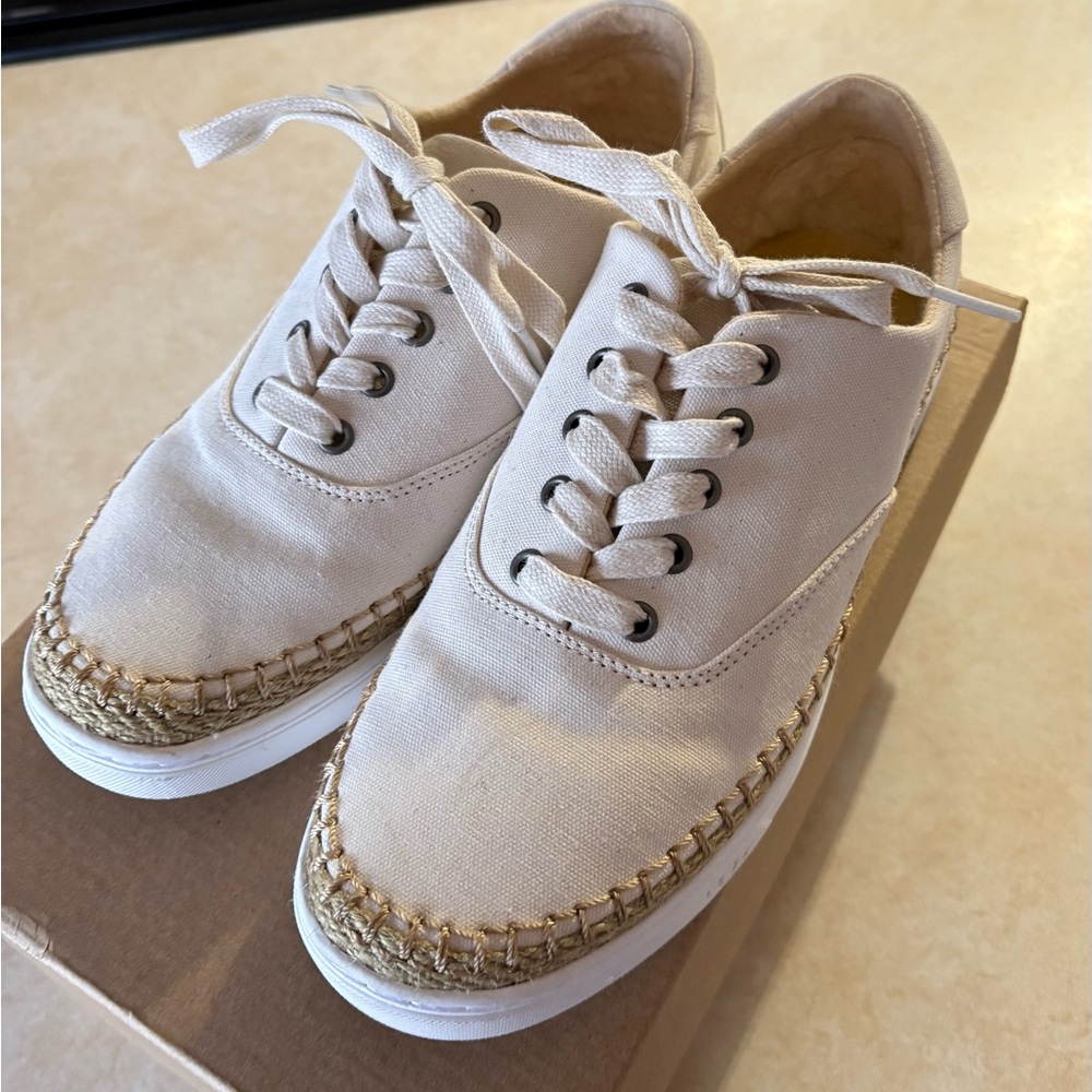 UGG Casual Cream Canvas Sneakers New in box!